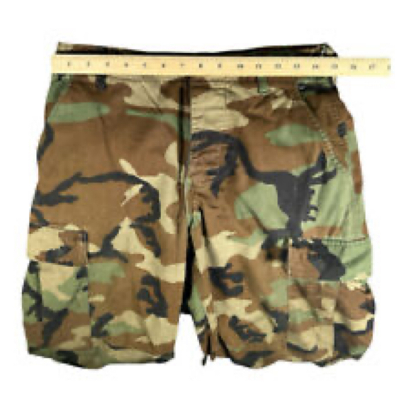 VTG Military BDU Camo Cargo Pants Woodland Medium-Short - Picture 3 of 5